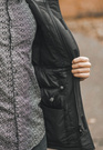 Kurtka Męska Długa Parka Czarna Elegancka