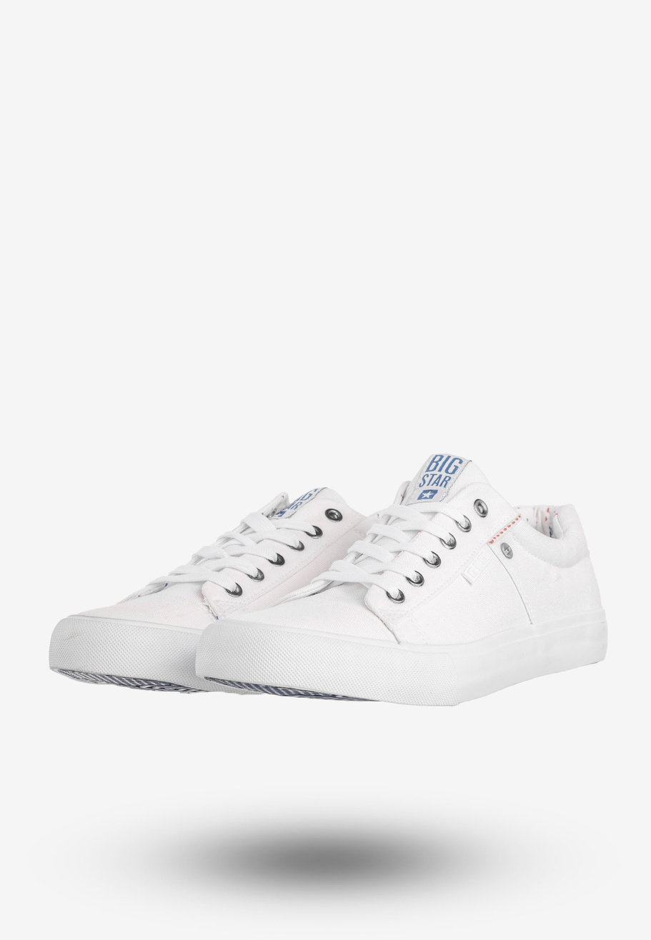 Tenisówki Męskie BIG STAR Buty Sportowe Trampki Klasyczne Białe AA174097A