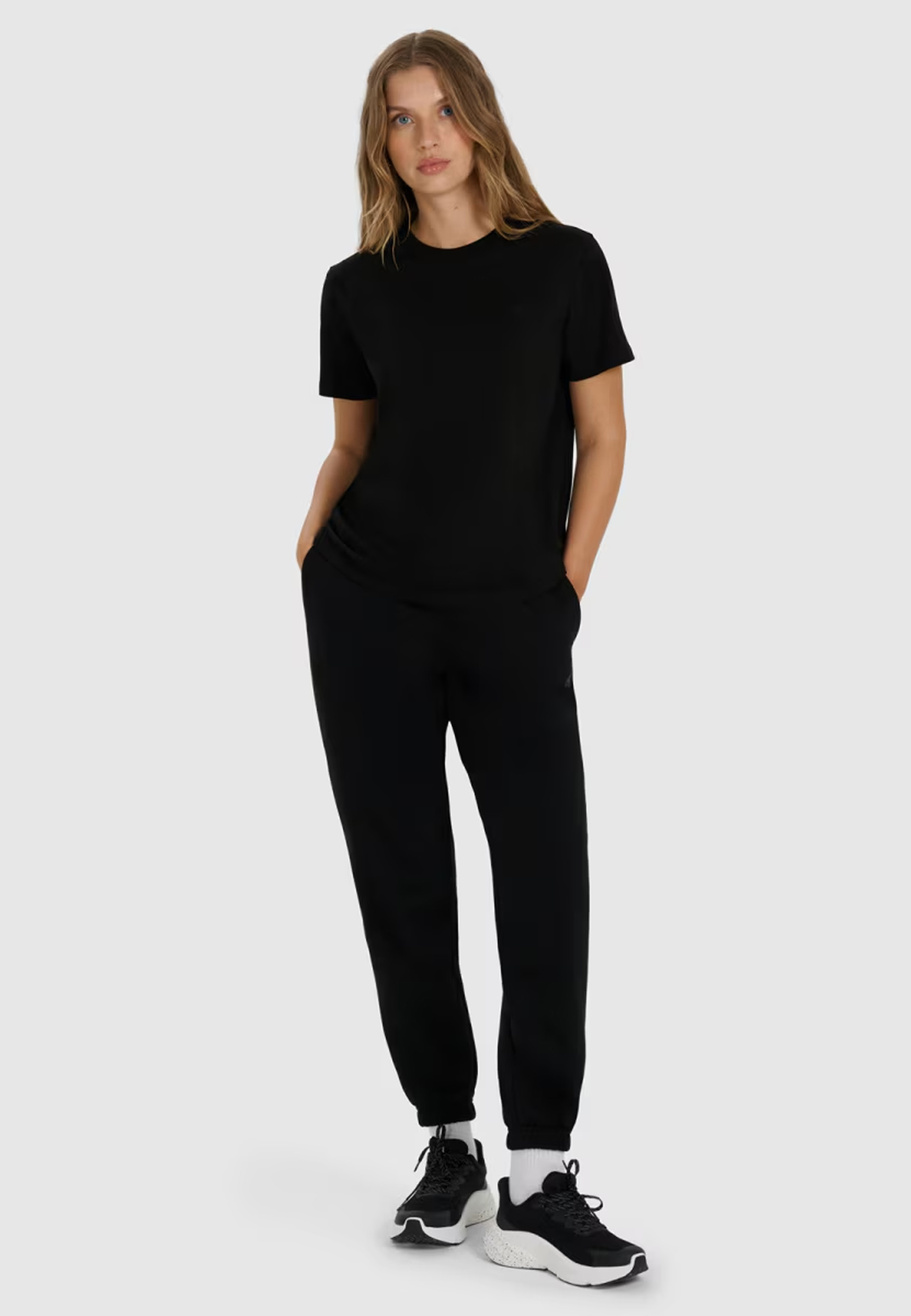 Koszulka Damska 4F T-shirt Regular Gładki Czarny 4FWAW25TTSHF2970