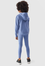 Legginsy Dziewczęce Spodnie 4F dzianinowe niebieskie 4FJWSS24TTIGF130