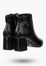 Buty Damskie Botki Ocieplane Ekoskóra Czarne Na Klocku Na Zimę RMR2025-4