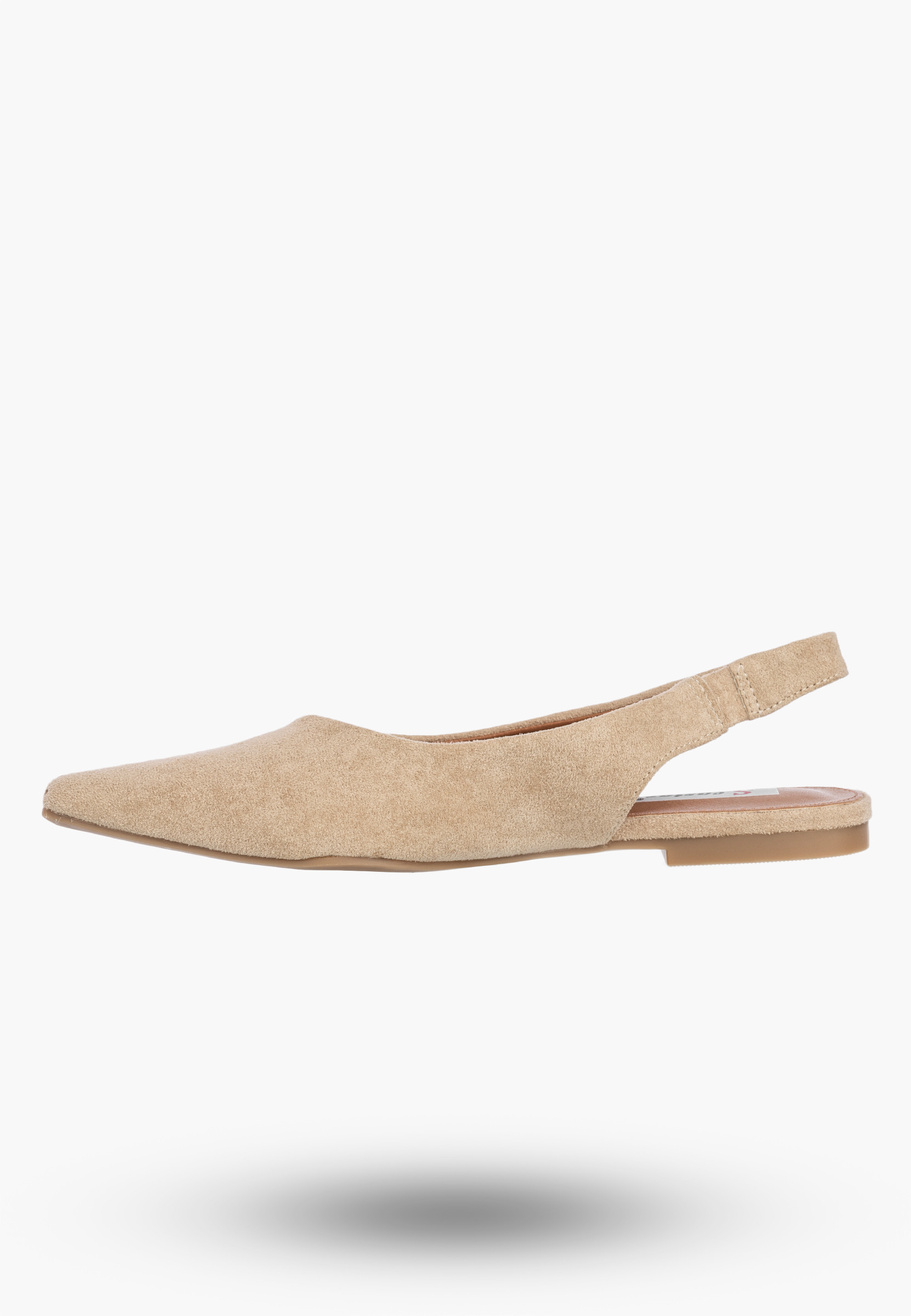 Baleriny Damskie Slingback Buty z odkrytą piętą Eleganckie Beżowe