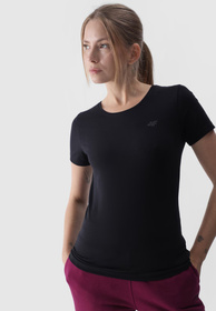 Koszulka Damska 4F T-shirt Basic Czarny 4FWMM00TTSHF1845