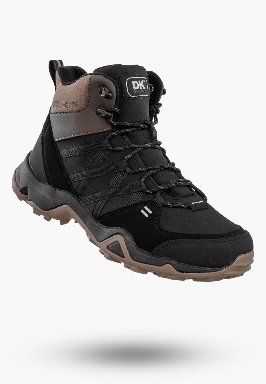 Buty Męskie Trekkingowe Sportowe SoftShell Wysokie Brązowe DK VB17782