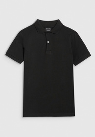Koszulka Dziecięca 4F T-shirt Polo Z Kołnierzem Czarny 4FJWMM00TPTSU513