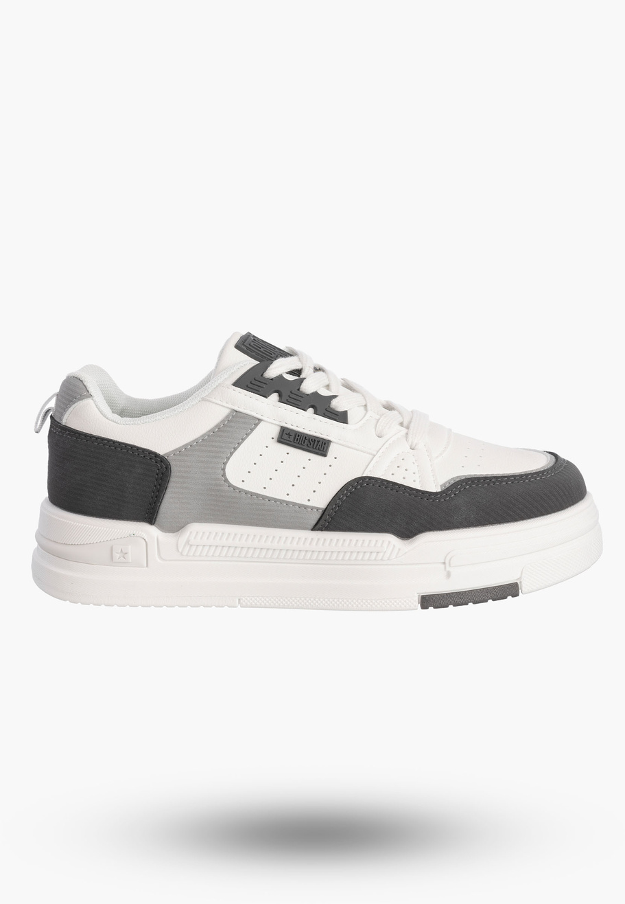 Sneakersy Damskie BIG STAR Buty Sportowe Białe Szare OO274A152