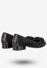 Półbuty Damskie Skórzane Buty Na Płaskim Obcasie Eleganckie Szewczyk Czarne 1422
