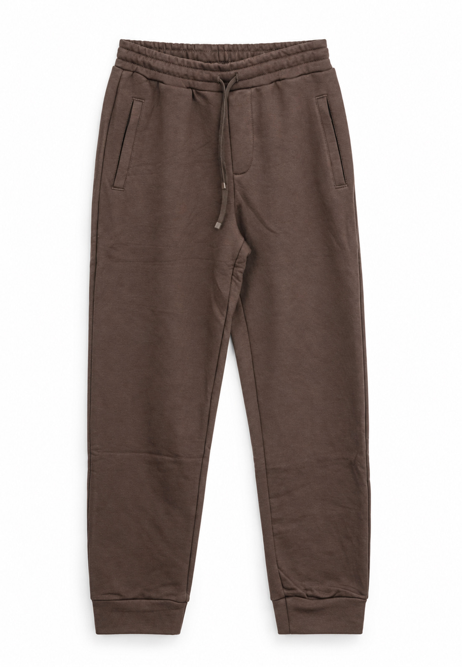 Komplet Dresowy Sportowy Bluza i Spodnie Dresowe Casual Brązowy