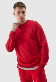 Bluza Męska 4F Sportowa Czerwona nierozpinana TSWSM1181