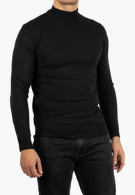 Półgolf Męski Slim Fit Czarny