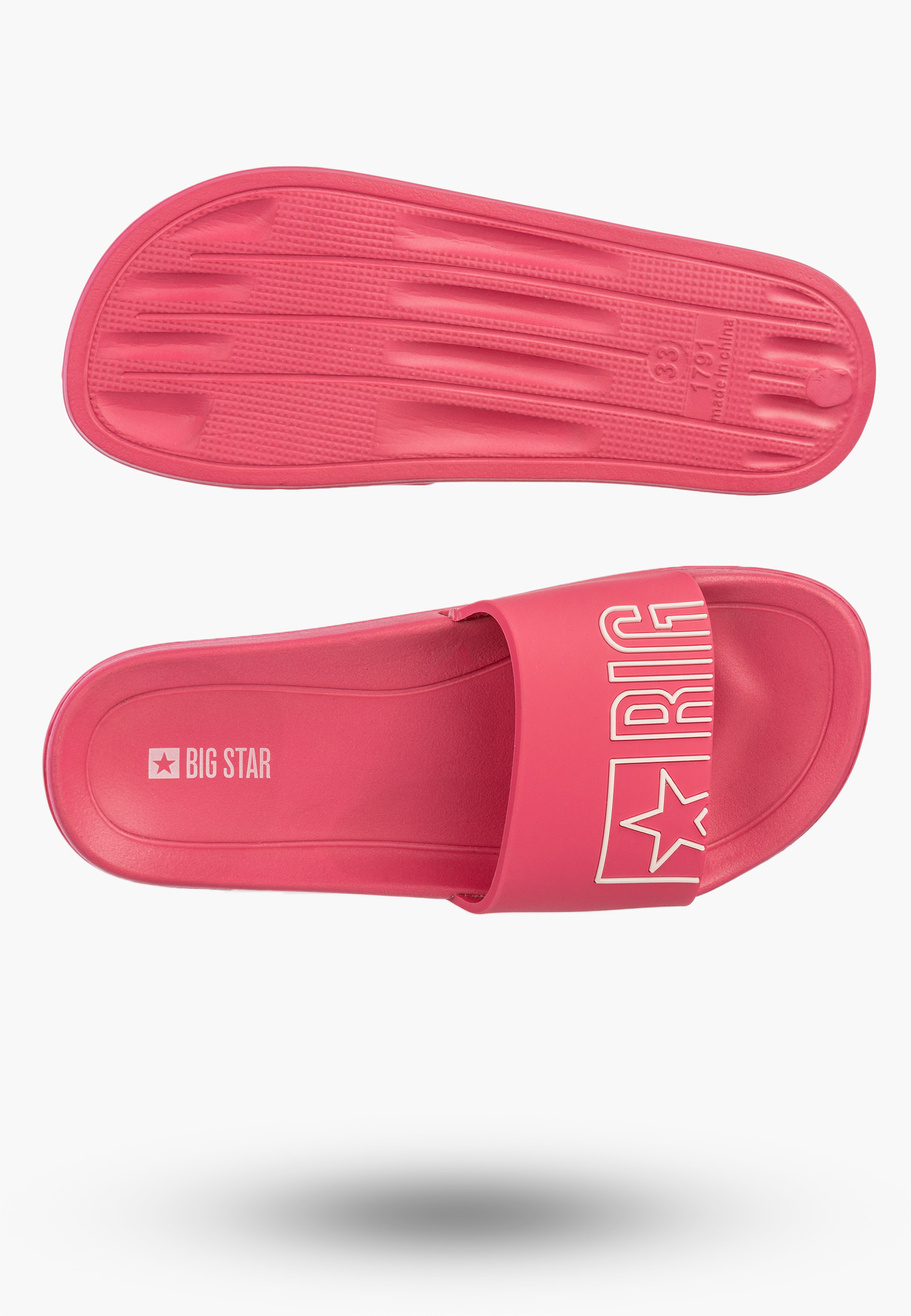 Klapki Dziecięce BIG STAR Buty Basenowe Lekkie Wygodne Plażowe Różowe NN374524