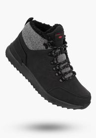 Buty Męskie Cross Jeans Trzewiki Czarne Ocieplane EE1R4113C
