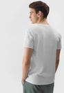 Koszulka Męska 4F Sportowy T-shirt Biały Regular TTSHM1155