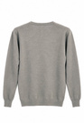 Sweter męski cienki Slim Fit mocno dopasowany z okrągłym dekoltem szary Coffee
