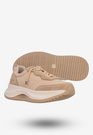 Sneakersy Damskie BIG STAR Skórzane Buty Sportowe Półbuty Beżowe RR274A345