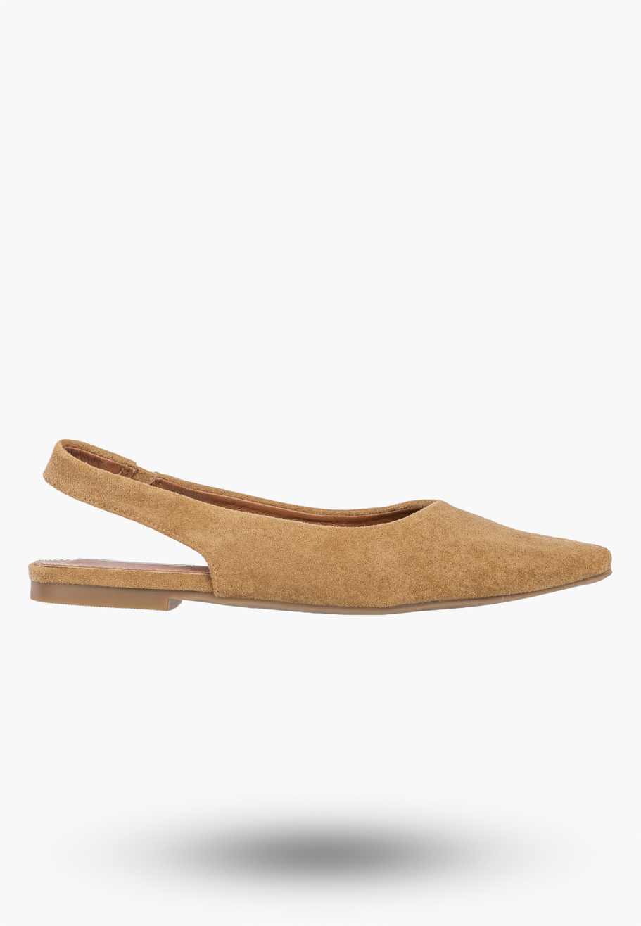 Baleriny Damskie Slingback Buty z odkrytą piętą Eleganckie Camel