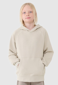 Bluza Chłopięca 4F Beżowa z Kapturem Oversize 4FJWSS25TSWSM1712