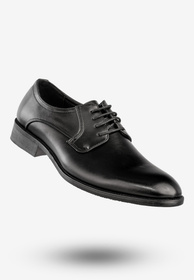 Półbuty Wizytowe Męskie Ekoskóra Buty Eleganckie Unisoft Czarne 23MN26-4100