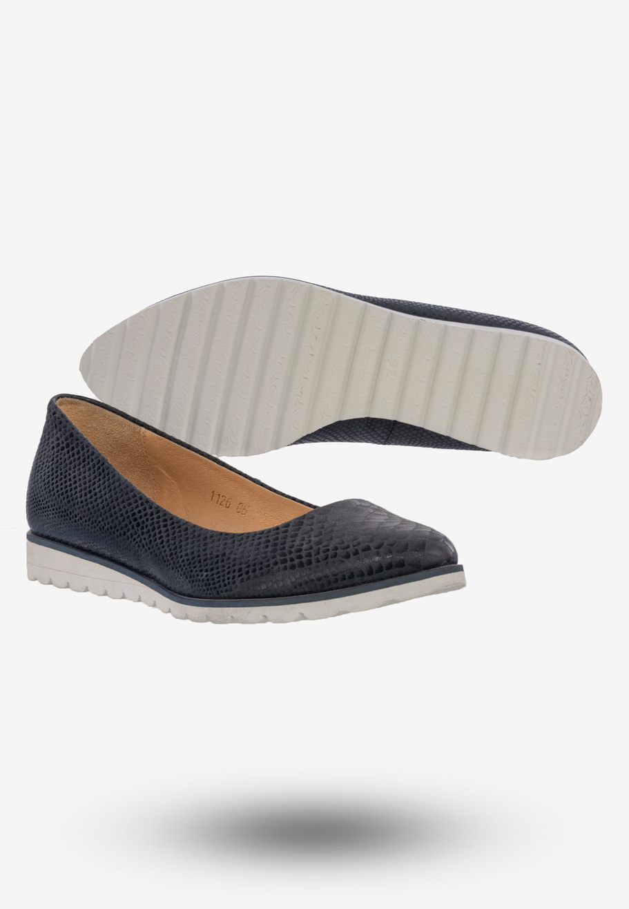 Półbuty Damskie Buty Ze Skóry Naturalnej Granatowe eSKa 1126