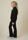 Legginsy Dziewczęce 4F Slim Dzwony Bawełniane Czarne 4FJRSS26TTIGF326