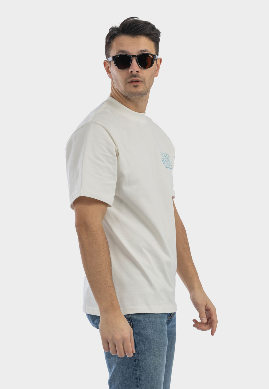 Koszulka Męska Oversize T-Shirt Ecru z nadrukiem Limoncello