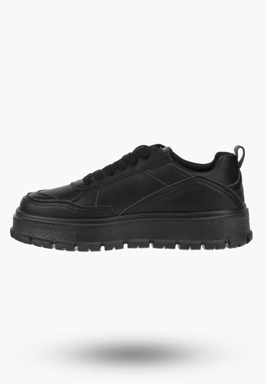 Buty Damskie BIG TAR Czarne Sneakersy Lekkie Eko Skóra NN274376