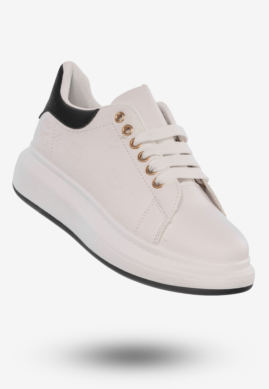 Sneakersy Damskie Tenisówki Buty Na Platformie Białe DML923-9A