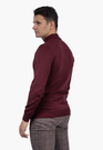Półgolf Męski Elegancki Golf Klasyczny Bordowy M050-5