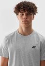 Koszulka Męska 4F Sportowy T-shirt Szary Regular TTSHM1154