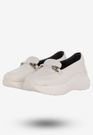 Buty Damskie Półbuty Skórzane Na Wiosnę Lato Białe Eleganckie 3374/010-P
