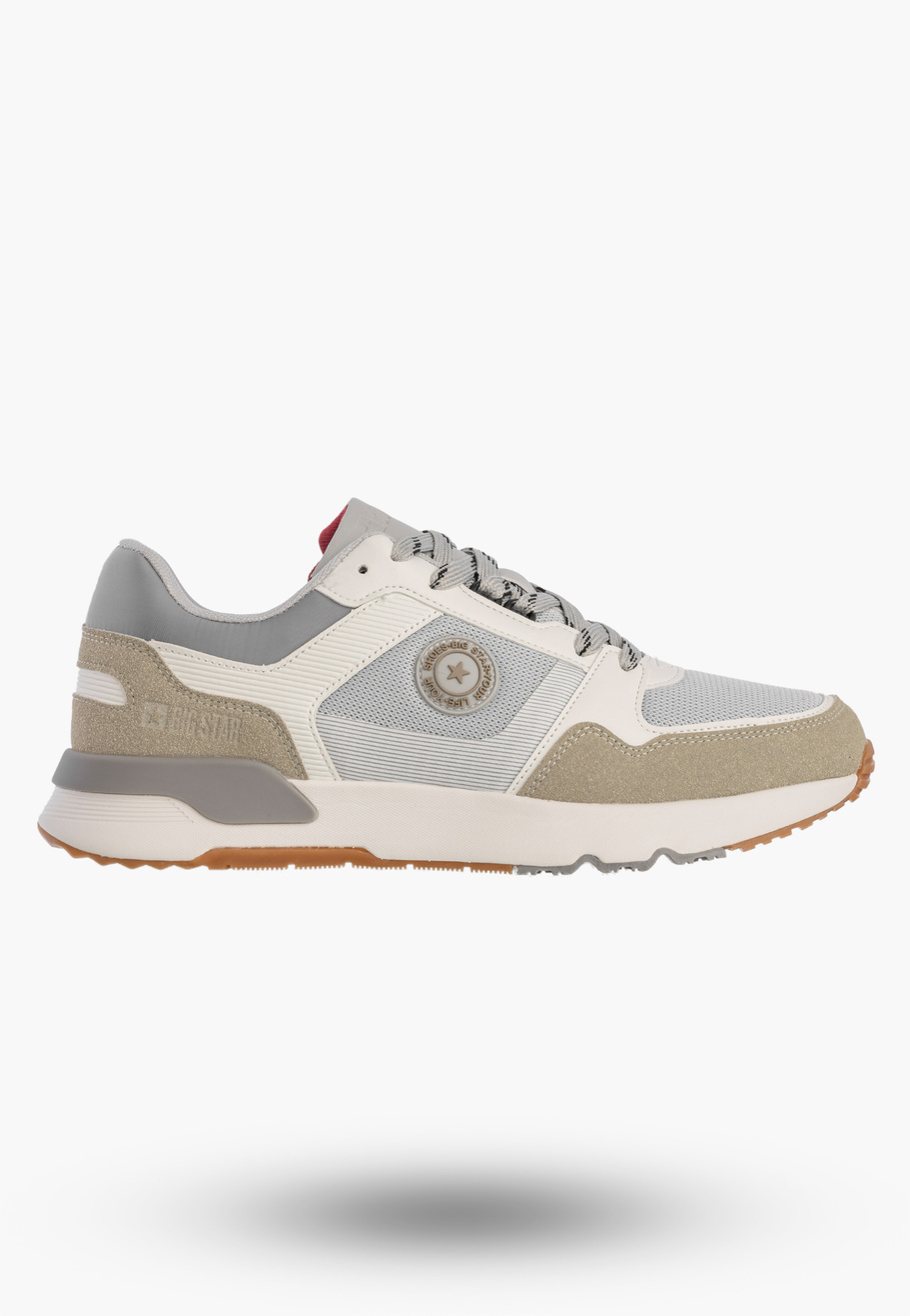 Sneakersy Męskie BIG STAR Ekoskóra Buty Sportowe Casual Białe TT174032