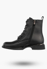 Botki Damskie Skórzane Buty Ocieplane Na Zimę Wysokie Czarne Filippo DBT6520/25BK