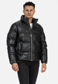 Kurtka Męska Puchowa Pikowana Zimowa Bez Kaptura Czarna ZARA 8281/313/800