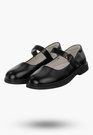 Buty Eleganckie Dziecięce APAWWA Baleriny Skórzana Wkładka Czarne