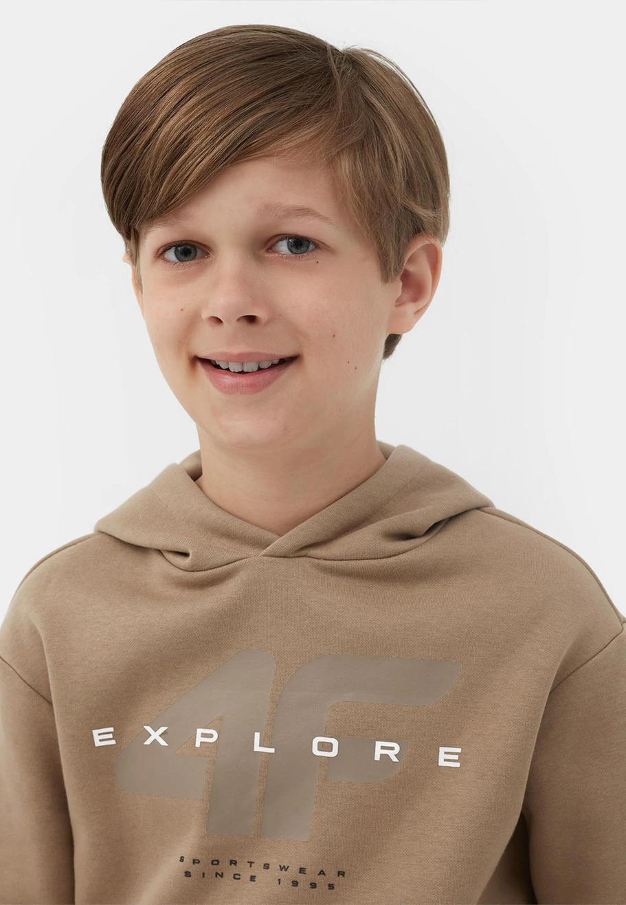 Bluza Chłopięca 4F z kapturem camel