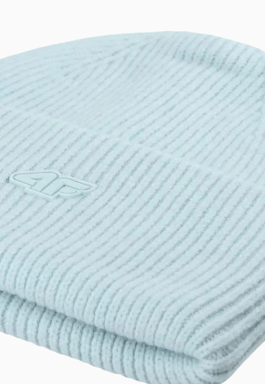 Czapka 4F Zimowa Beanie Uniseks Sportowa Jasny Niebieski 4FWAW25ACAPU562