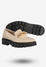 Półbuty Damskie Buty Skórzane Eleganckie Beżowe Modne 3982/001-P