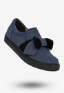 Tenisówki Slip-on Damskie Buty Skórzane Granatowe Korda 1755
