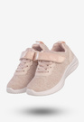 Sneakersy Dziecięce Na Rzepy Buty Sportowe Półbuty Pudrowy Róż Apawwa Z2405P