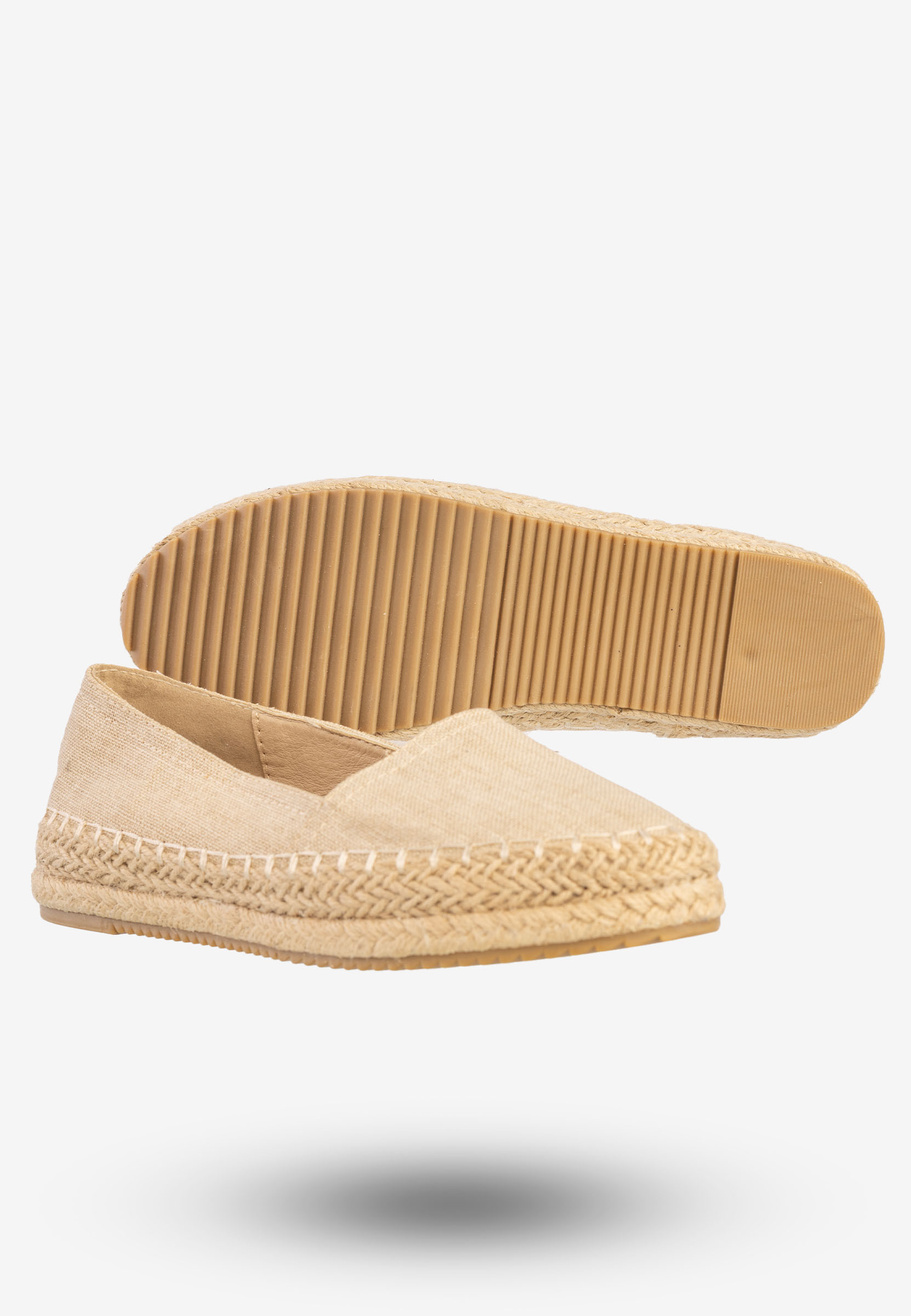 Espadryle Damskie Buty Półbuty American Club Beżowe C015-150427-9