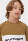 Bluza Chłopięca 4F z kapturem khaki JAW23TSWSM630-43S
