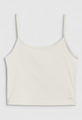 Crop-top Damski 4F Slim Fit Koszulka Na Ramiączkach Beżowa 4FWSS25TSLEF127