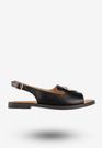 Sandały Damskie Ekoskóra Buty Z Sercem Płaski Obcas Czarne Filippo DS6926/25BK