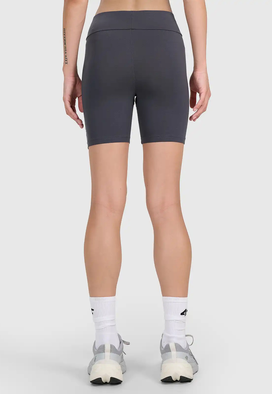 Legginsy Damskie Krótkie 4F Sportowe Spodenki Basic Grafitowe 4FWMM00TSTIF031