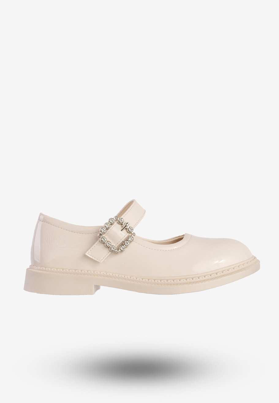 Półbuty Dziewczęce Ekoskóra Eleganckie Buty Beżowe Apawwa MC285