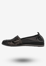 Baleriny Damskie Buty Ze Skóry Naturalnej Czarne Korda 1539