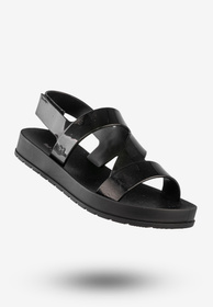 Sandały Damskie ZAXY Buty Na Lato Na Rzepy Zapachowe Czarne DD285063