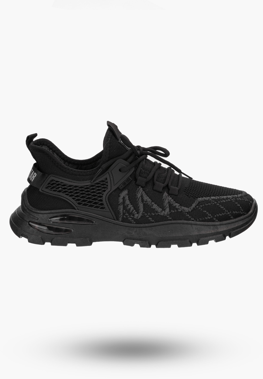 BIG STAR Męskie Sneakersy Czarne Materiałowe Tkanina NN174460