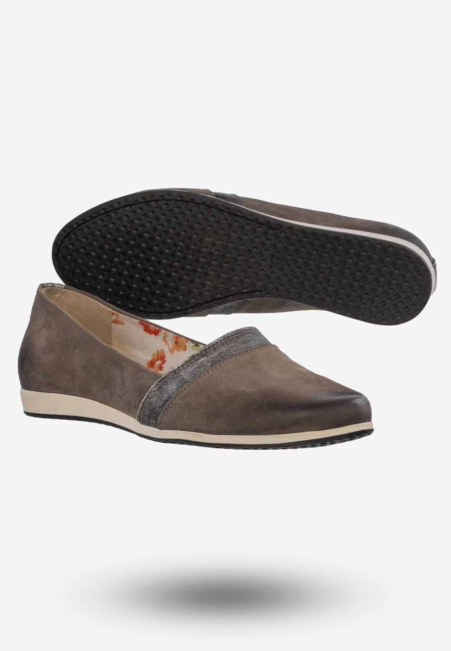 Buty Baleriny Damskie Półbuty Eleganckie Ciemny Szary Sophie 964/17