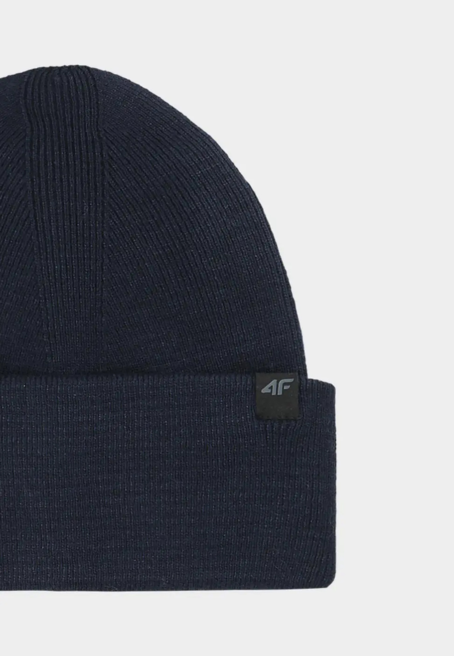 Czapka 4F Zimowa Uniseks Beanie Granatowa 4FWAW25ACAPU556